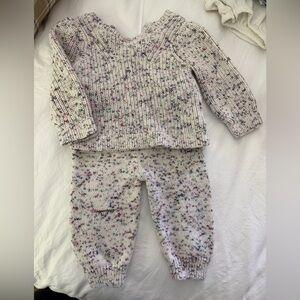 Cozy Knit Kids Baby Gap sweater and pants Set - Multicolor